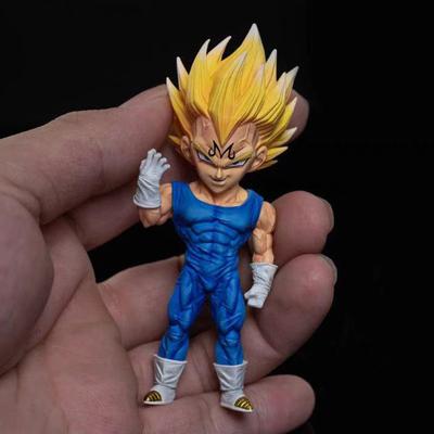 Фигурка Принца Вегеты в образе Супер Сайяна из Dragon Ball Z, 9 см, в стоячей позе, из ПВХ, коллекционная статуэтка, украшение, игрушка, подарок.