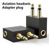 Standard 3.5mm Port Aircraft Headphone Adapter Gold Plated Sound Splitter Wear Resistant 3.5 Headphone Plug Converter
