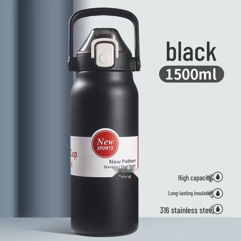 316 Food Grade Insulated Water Bottle, Large Capacity, Portable Sports Kettle for Men & Women, Outdoor Use, Custom Logo Option