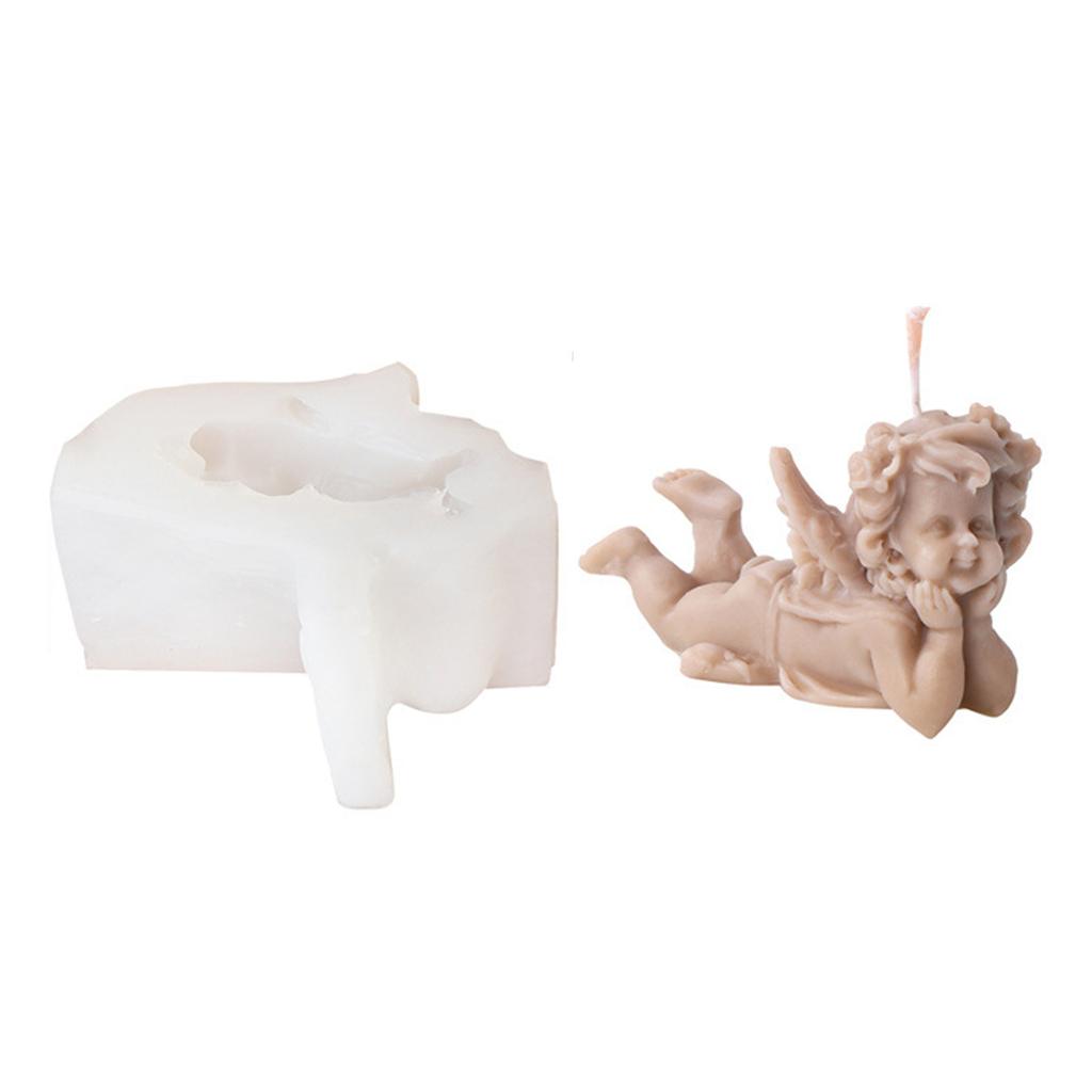 Силиконовая форма для свечей ангела, ручная работа, форма для ароматических свечей с крыльями ангела, сделай сам, форма для шоколадного мыла, изготовления свечей, смола