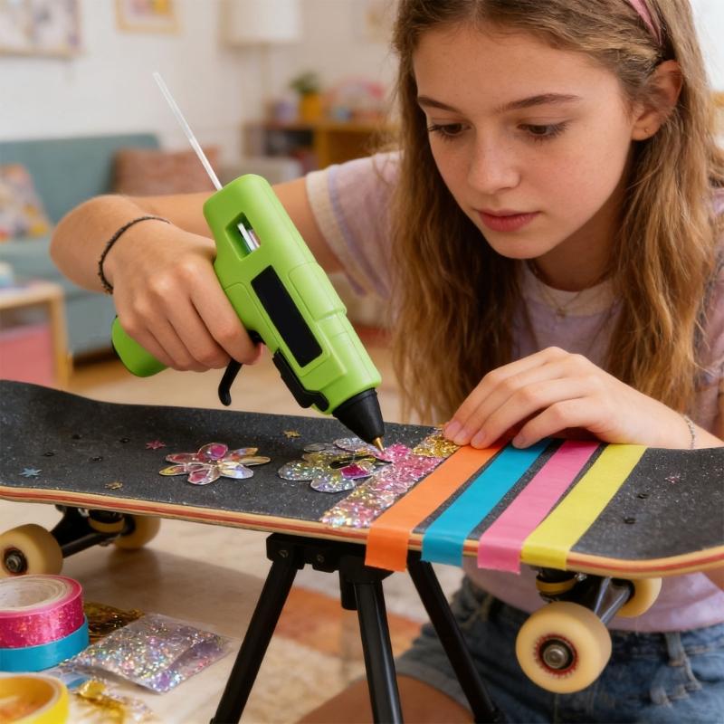 Rechargeable Hot Adhesive Device Thermal Adhesive Tool Features Ergonomic Handle 20Sticks For Artistic Creation Hot Melt Device