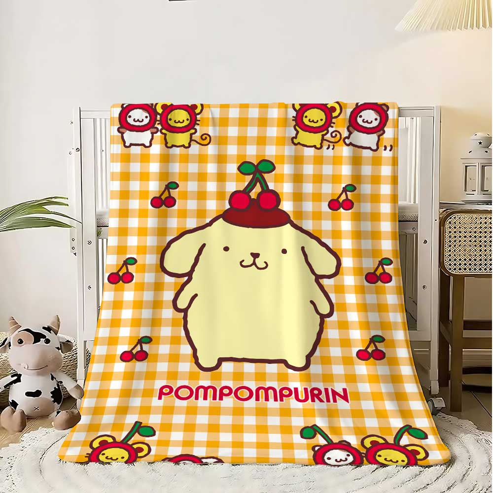 Аниме Плед Школьный Кавайный ПомПомПурин Пушистые Мягкие Пледы для Кровати Спальни Декорация Домашний Покрывало Плед для Дивана Зимний
