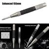 Heavy Duty Automatic Center Punch Hardened Steel Knurled Handle Adjustable Tension Industrial Woodworking Hand Tool