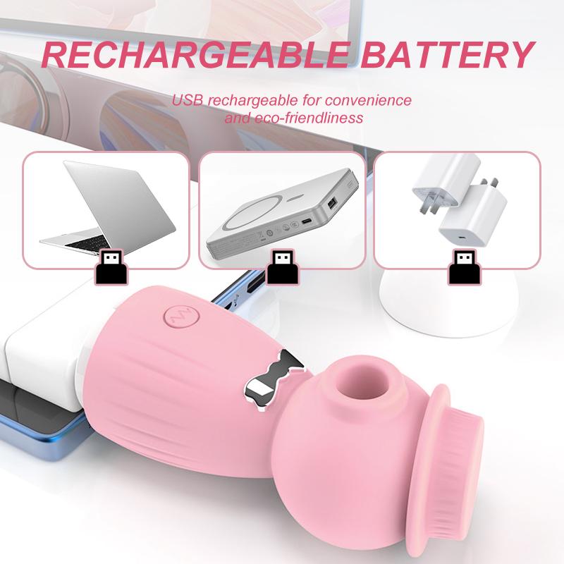 Перезаряжаемый вакуумный вибратор для женщин – Мягкий силиконовый вибратор-клипса для сосков, Стимулятор для массажа точки G, Портативная игрушка для удовольствия