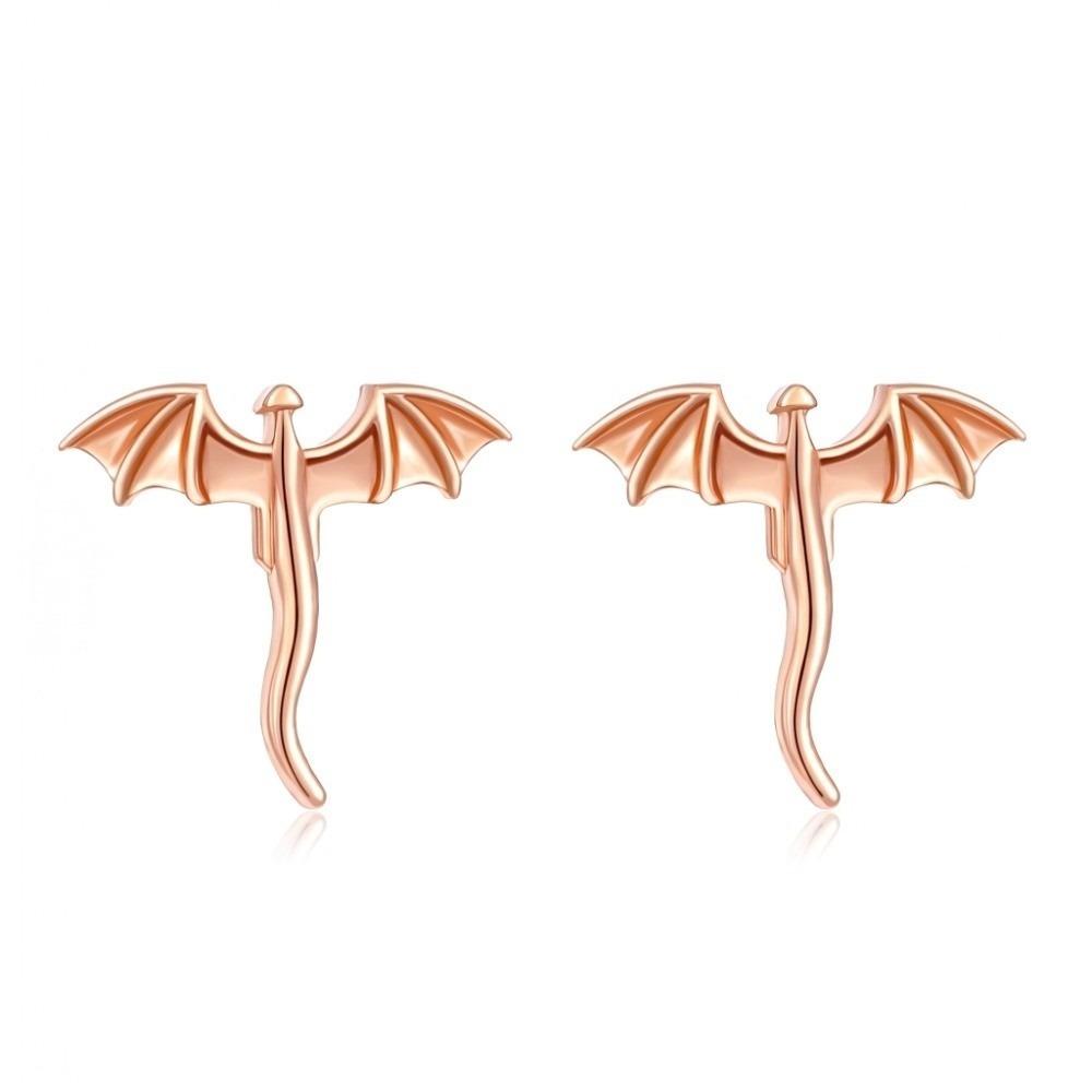 Personality Vintage Dragon Earrings Unique Flying Dragon Stud Earrings Metal Stud Earrings Daily