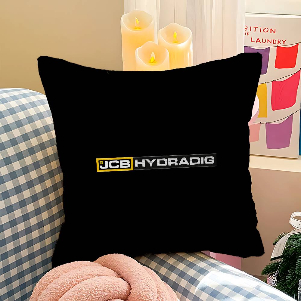 Excavator J-Jcb Logo Maple Design Cushion Cover Happy Autumn Harvest Decor Holiday Decorati Pillow Cover