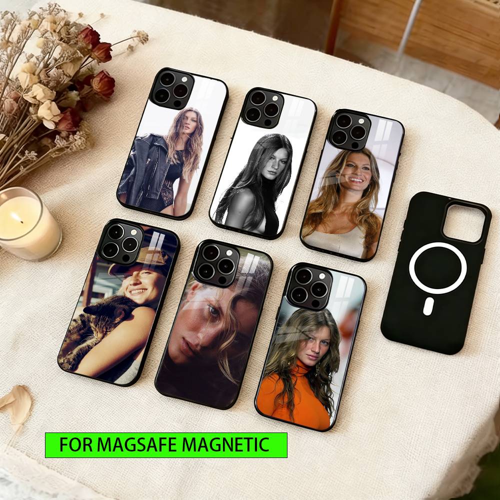 Чехол для телефона Gisele Bundchen Магнитный с Magsafe Беспроводная зарядка Для iPhone17,16,15,14,13,12,11 Plus,Pro