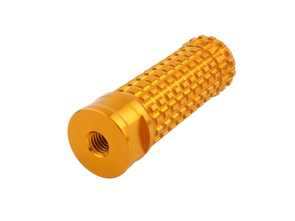 POSH FAITH 906015-04 Мотоциклетные принадлежности, Алюминиевая фрезерованная подножка, Форма, Прямая, Резьба M8, 2 штуки, Золото