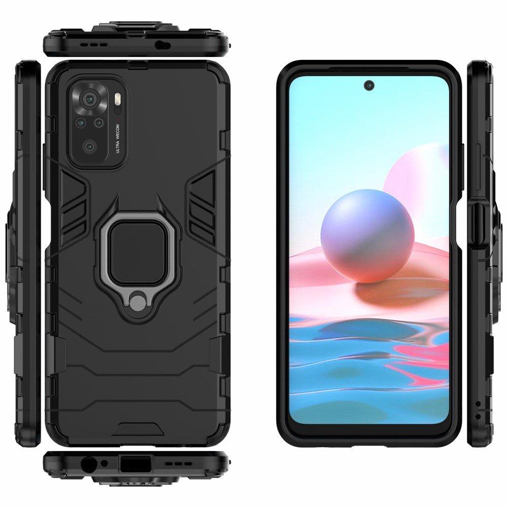 Case for Xiaomi Redmi Note 10/10S, Kickstand Ring, black