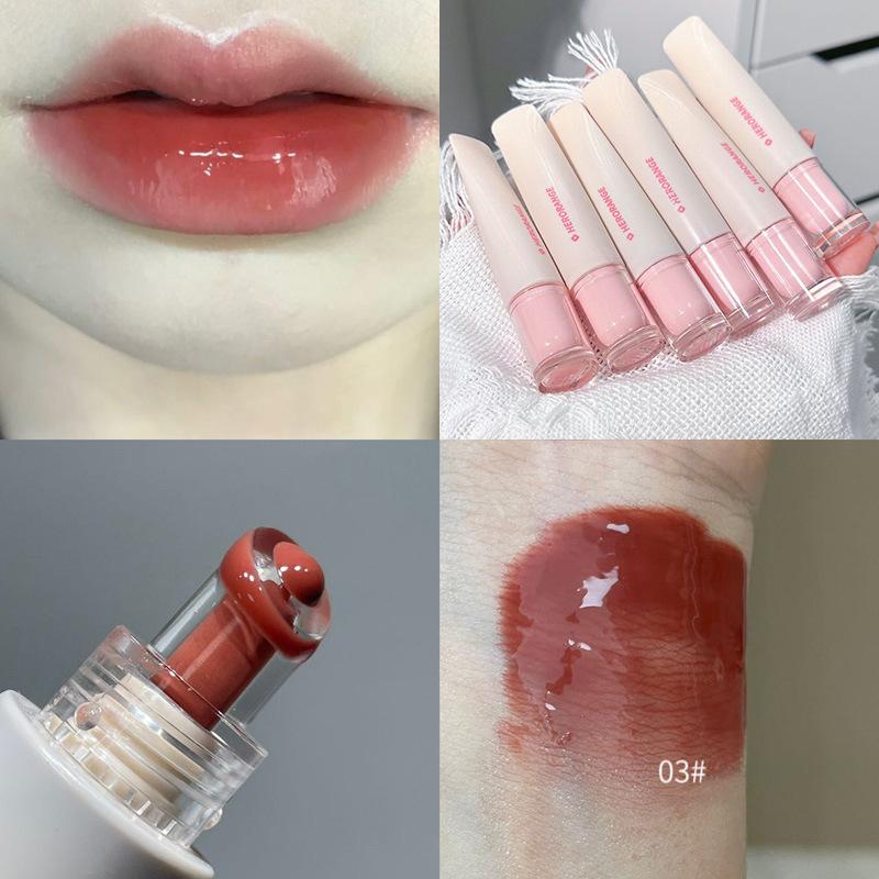 Crystal Frozen Mirror Lip Glaze, Water-gloss Mirror Pouty Lips, Moisturizing, Long-lasting, Whitening Lipstick, Tender Lip Gloss