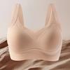 Pull and gather, large size, seamless comfort, no steel ring, double breasts, upper support, anti-sagging, beautiful back bra