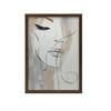 Elegance In Brushstrokes Elegance In Brushstrokes, 70X100 Cm, Dark Brown Wooden Frame, 230 Gsm Matte Paper