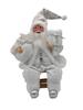 14'' Collectible Christmas Figure Decorations Sitting Santa Claus Figurines Santa Doll Toy