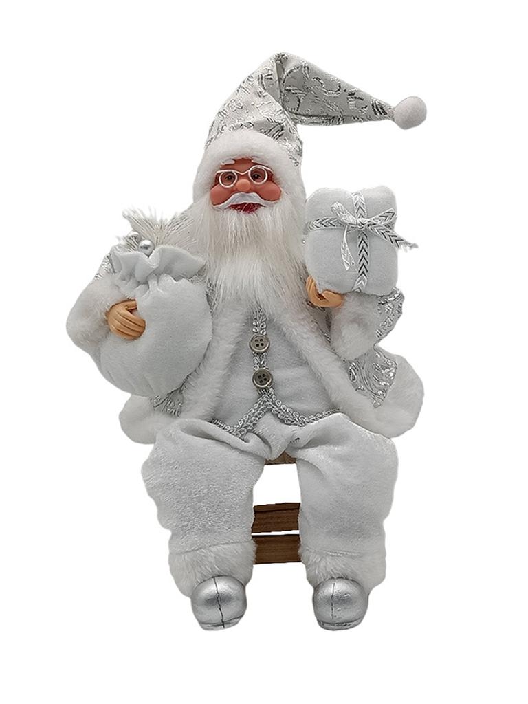 14'' Collectible Christmas Figure Decorations Sitting Santa Claus Figurines Santa Doll Toy