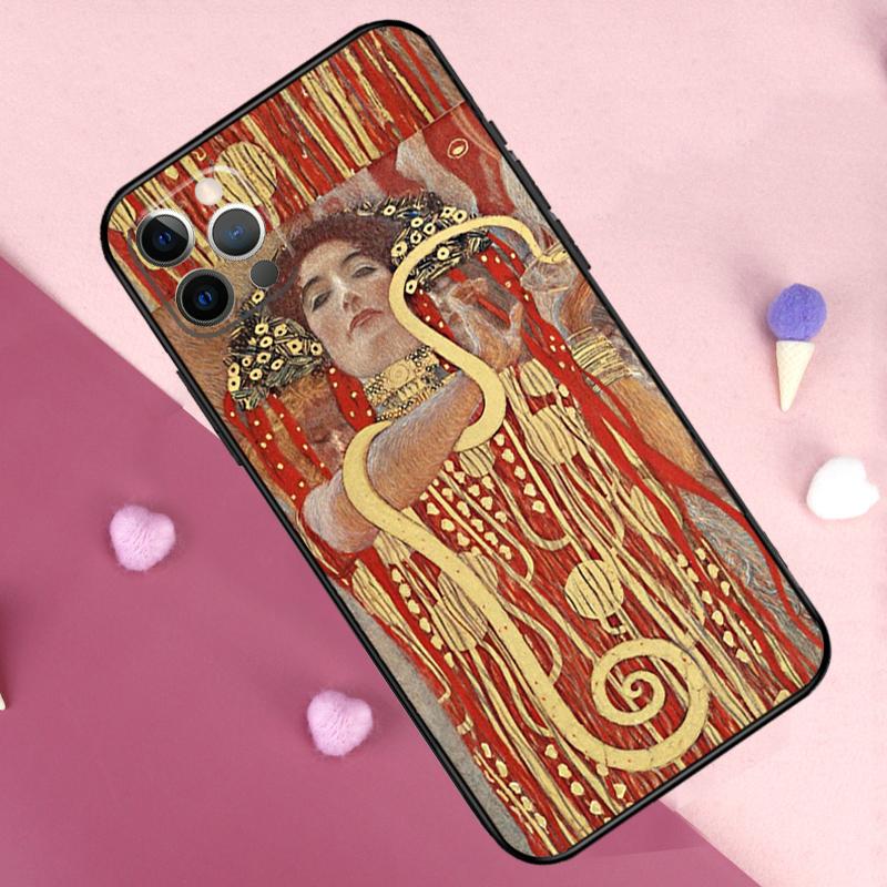 Чехол для телефона "Поцелуй" Густава Климта Для iPhone 17 Pro Max 11 14 15 16 Pro Max Plus 12 13 Mini 17 Air 16e Задняя крышка