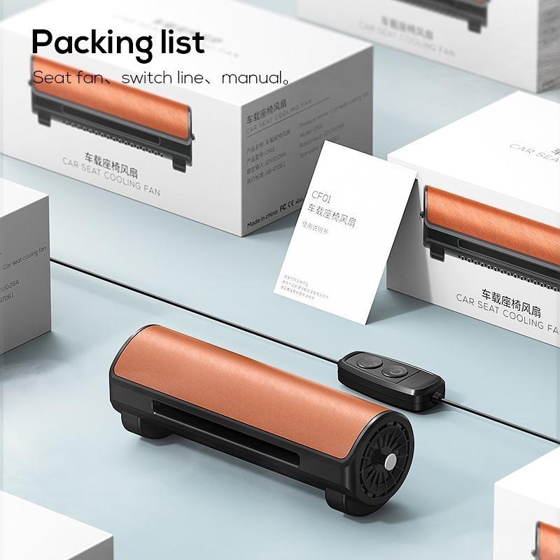 Новый вентилятор для автомобильного сиденья, электрический портативный вентилятор для автомобильного сиденья для переднего и заднего сиденья пассажира, питание от USB, 3 скорости, сильный охлаждающий воздушный вентилятор, регулируемый ремень