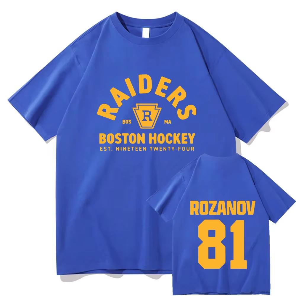 Llya Rozanov 81Bos Raiders 100cotton shirt TV Heated Rivalry Printing Tshirt Short Sleeve Cotton Fashion Unisex Streetwear Top