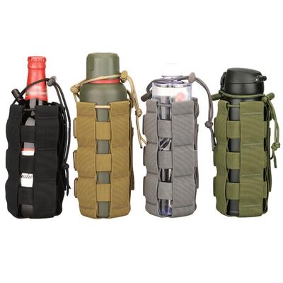 Сумка Molle, улучшенная тактическая сумка для бутылки с водой, сумка в стиле милитари, для путешествий, пешего туризма, на шнурке, держатель для бутылки с водой, сумка-переноска для чайника