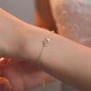 Original S925 Sterling Silver Gold Bracelet Female Palace Style Gentle Light Luxury Minimalist Special-Interest Design Bracelet