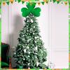 St. Patrick's Day Tree Top Decoration Green Plush Metal Decoration Tree Top Festival Decoration