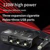 120 Вт 3 в 1 три USB гнезда автомобильного прикуривателя адаптер 12 В 24 В разветвитель светодиодный адаптер для IPhone GPS Dashcam