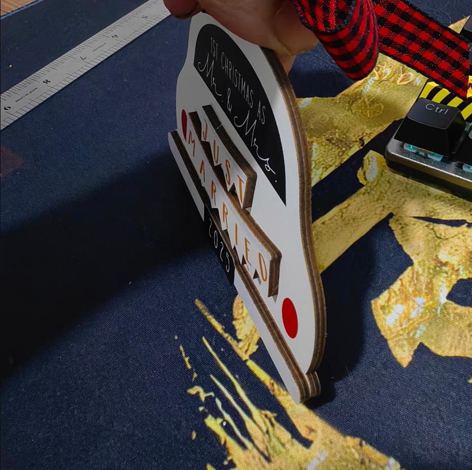 Couple Christmas Gifts 2024, Couple Wedding Gifts, Bridal Wedding Gifts - Couple First Christmas Gifts - Wooden Ornaments