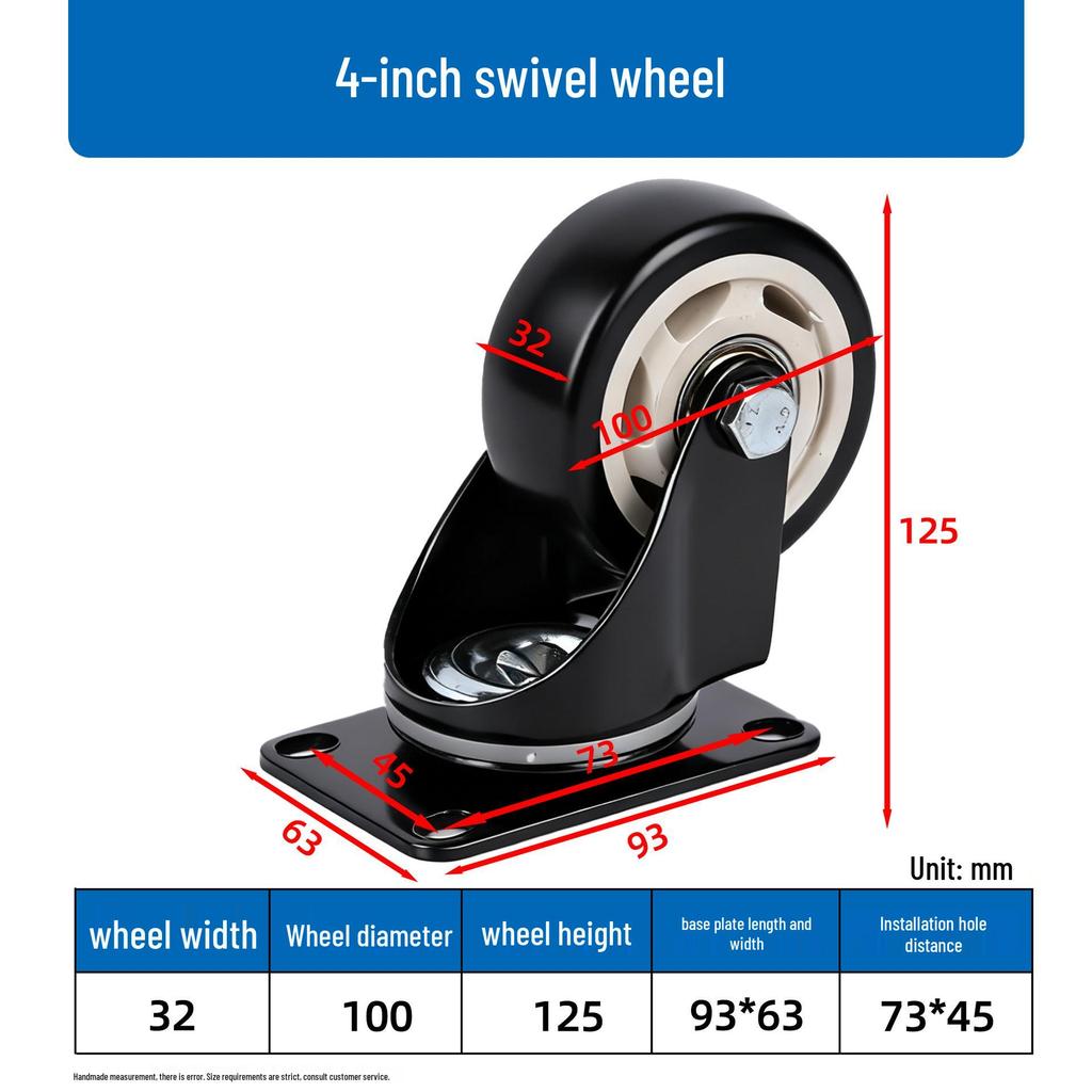 Gold Diamond Furniture Casters: 1.5-3 Inch Swivel Wheels with Threaded Stem, Brake, and Double Bearing Pulley.