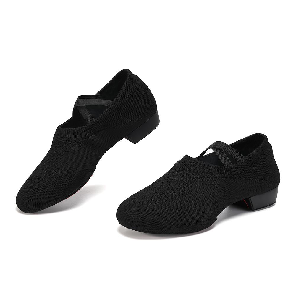 Летающая тканая танцевальная обувь для балета, йоги, домашняя дышащая танцевальная обувь с плоской подошвой для женщин и девочек, танцевальная обувь для учителей