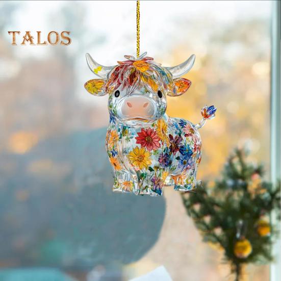 Acrylic Hanging Pendant with Lanyard Easy To Hang Animal Shaped Colorful Versatile Ornament Car Rearview Mirror Accessories