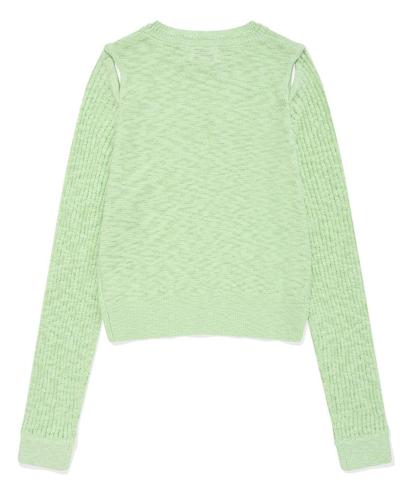 COVERNAT WOMAN Cutout Knit Light Lime