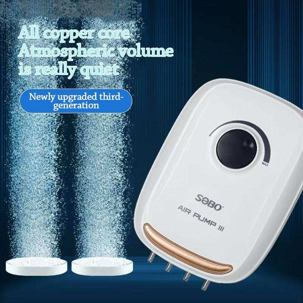 Ultra Silent Aquarium Air Pump Silent Operation Low Noise Automatic Mute Aerator Pump Adjustable High Power Small Oxygenator