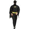 Стильный костюм мышц Бэтмена, идеально подходящий для косплей-мероприятий, изготовлен из дышащей ткани и имеет безупречные швы.