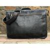 Men's Leather Bag Black Messenger Bag Laptop Bag Distressed Vintage Leather Bag