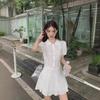 2024 Women's Summer White College-Style Short-Sleeved Dress
