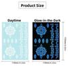 6 Sheets Lasting Henna Tattoo Stickers Blue Luminous Lace Fake Tattoos  Hand Finger