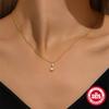 S925 Sterling Silver Simple And Fresh Necklace Jewelry Women'S Water Drop Design One-Character Personalized Stacked Collarbone Chain