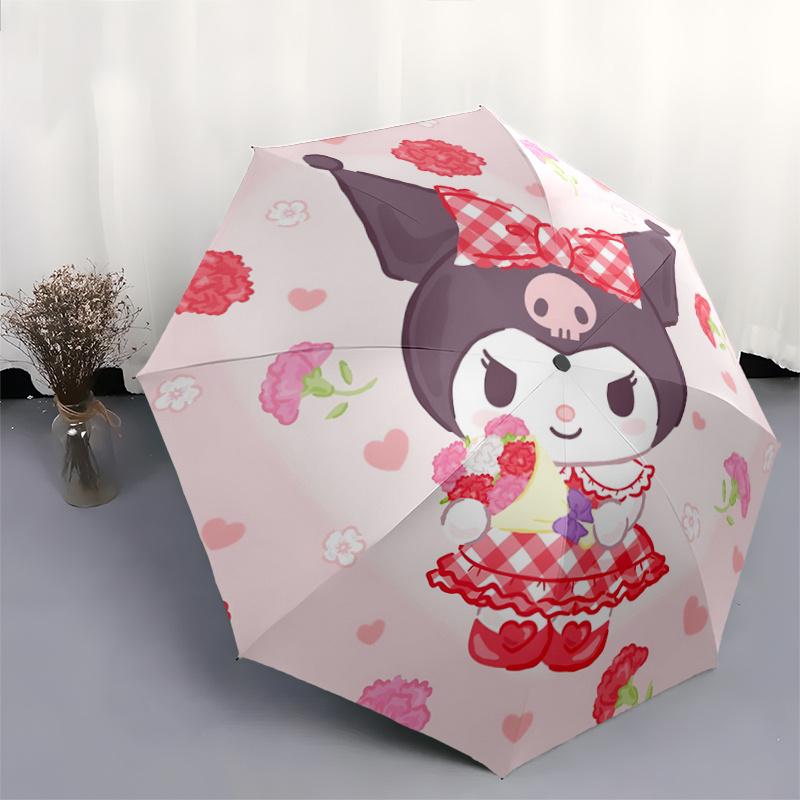 1pc Bouquet Kuromi Automatic Opening and Closing Cartoon Umbrella - Suitable for Various Occasions, Outdoor Activities, Lightweight and Durable Automa