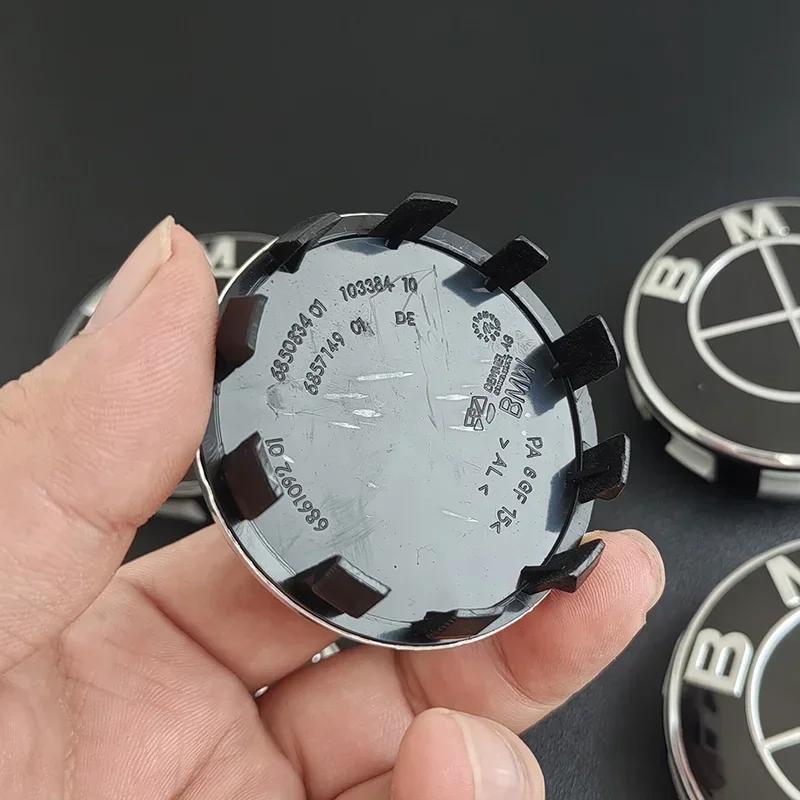 4pcs 56MM 68MM Full Black Badge Car Wheel Center Hup Caps Wheel Cover For BMW E46 E90 E60 E36 F30 F10 F01 X5 X3 E91 G20 G30 E92
