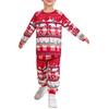 Комплект рождественской пижамы для родителей и детей, с круглым вырезом, длинными рукавами, вставками, дышащий, семейный, парный набор, красный ДЕТСКИЙ 2 года