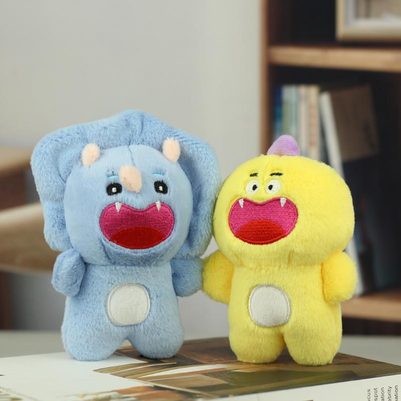 Charming Mini Rhino Plushie Cute Soft Short Plush Stuffed Animal Accessory