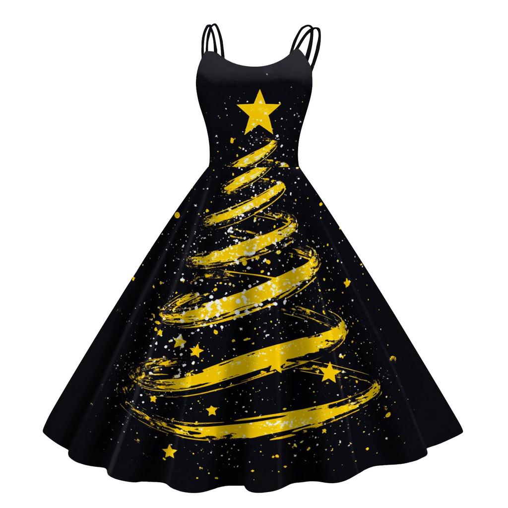 Женское рождественское платье со снежинками и сексуальным облегающим принтом с открытыми плечами в стиле панк-ретро