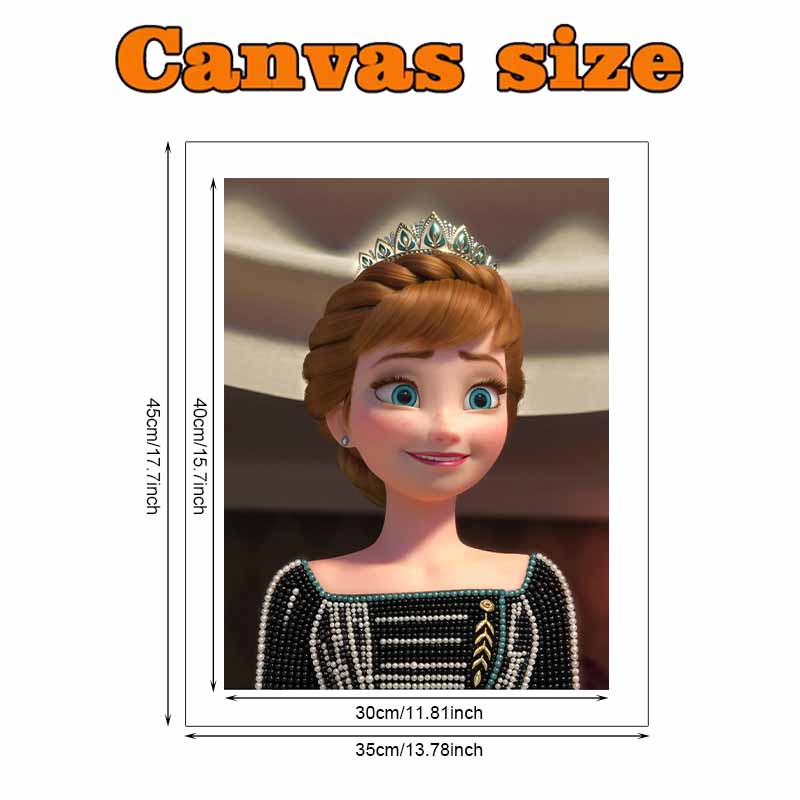 Disney Жемчужная живопись Холодное сердце 2 Анна Ручная работа DIY Жемчужные драгоценные камни Картины Поделки Специальная форма Домашняя настенная декорация