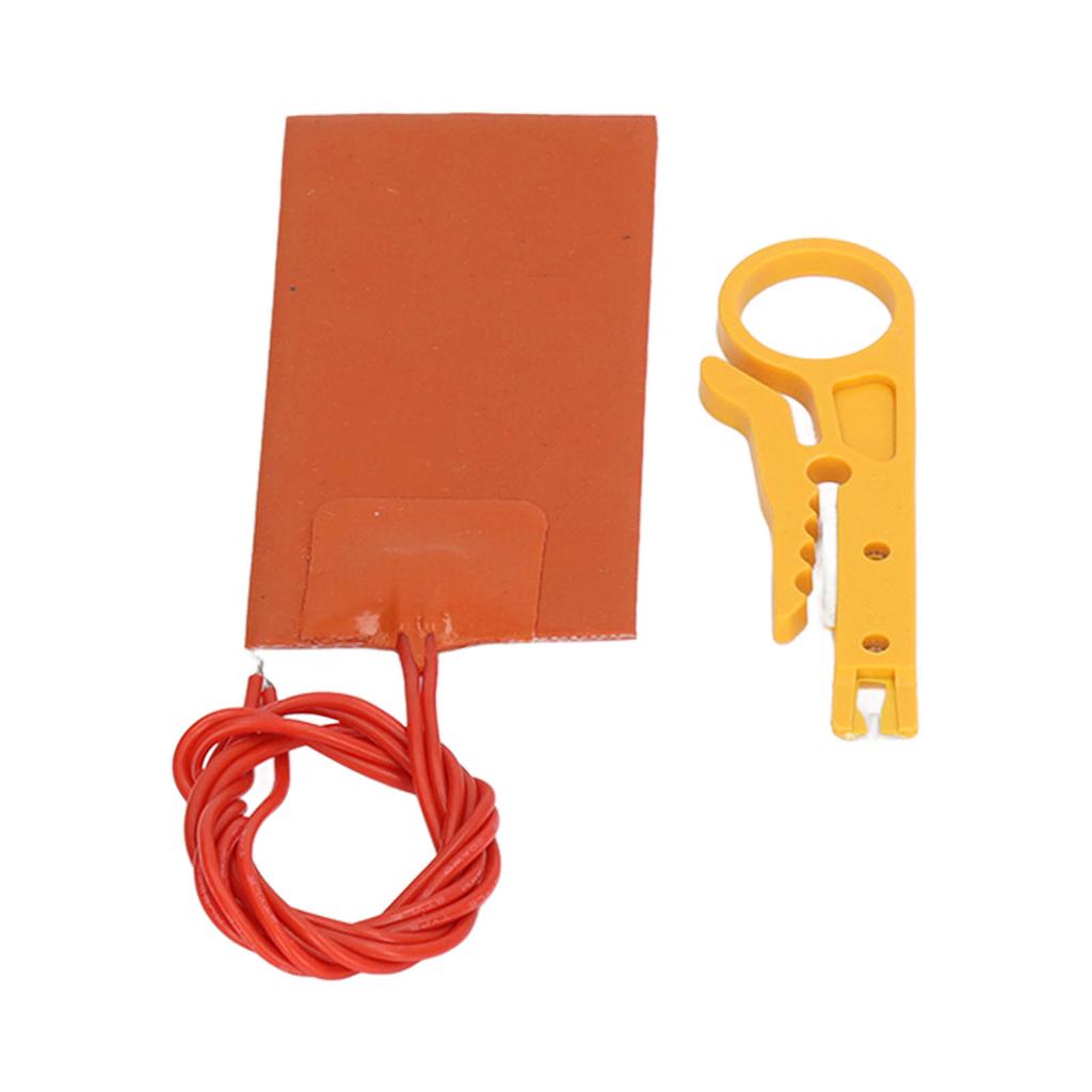 Силиконовый нагревательный коврик Безопасный Высокая эффективность теплопередачи Гибкий нагревательный мат 12В 15Вт 250 градусов Цельсия