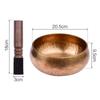 Tibetan Singing Bowl Set with 20.5cm/ 8inch Large Handmade Metal Sound Bowl & Soft Cushion