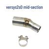 51mm Exhaust Pipe for Kawasaki Versys 250 Mid-Section Modification