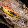 4CM/5G Spinner Blade Lure with Hook Double-sided Reflective Hard Metal Spoon Spinnerbait Rotating Sequin Lure Saltwater Freshwater Walleye Bass