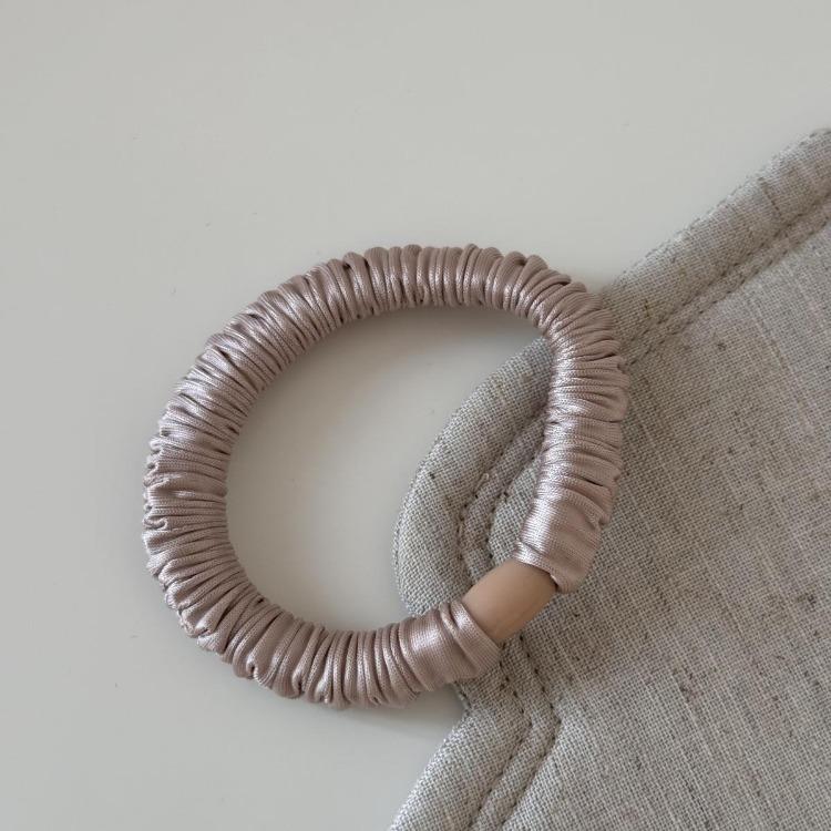 Корейская базовая простая эластичная резинка для волос из ледяного шелка в виде толстой кишки, однотонная, головной убор, аксессуары для волос для девочек и женщин