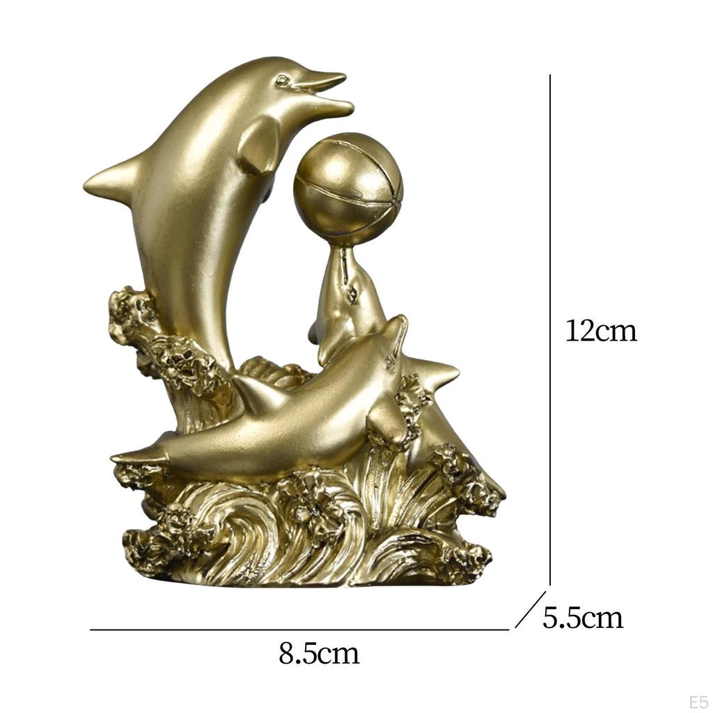 Статуэтка дельфина, декоративная статуэтка, современное коллекционное настольное украшение, скульптура морского животного для