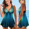 Женский принт Tankini Set Купальник Купальники Купальный костюм Пляжная одежда Две части Бикини Плюс размер
