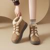 Augustine Fleece Martin Boots Women's 2025 New Winter Platform Lamb Fleece Short Boots Cotton Shoes Thickened Snow Boots